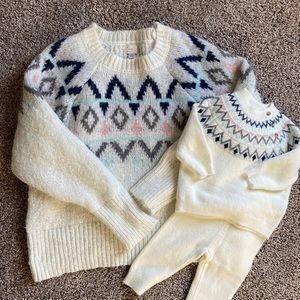 Mommy and me matching sweaters